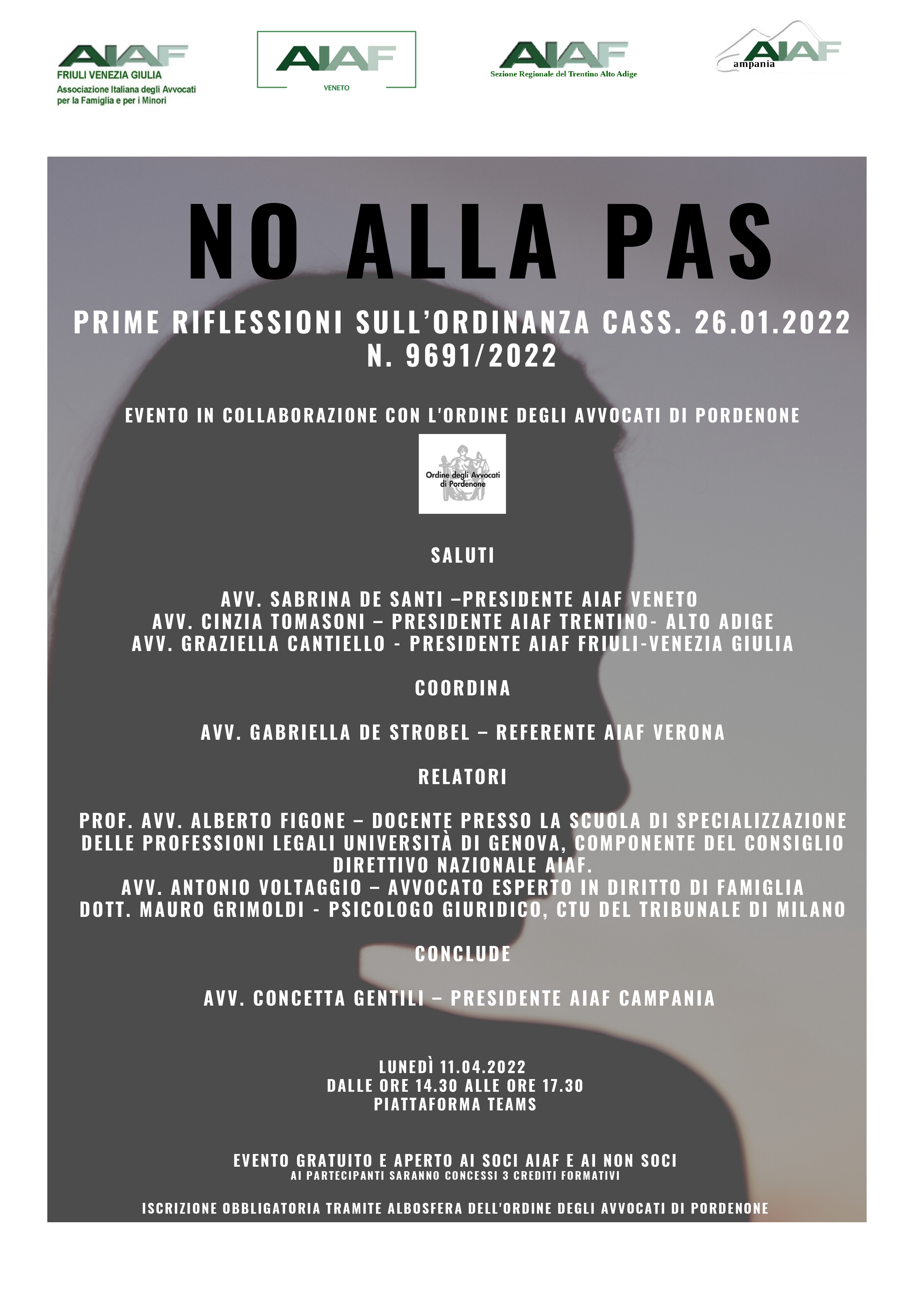 "NO ALLA PAS PRIME RIFLESSIONI SULL’ORDINANZA CASS. 26.01.2022 N. 9691 /2022"
